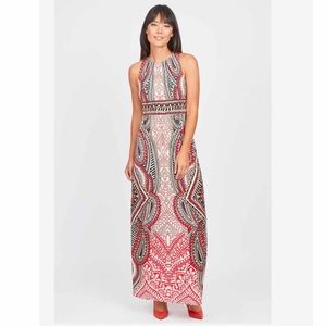 London Times High Neck Maxi Dress